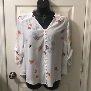 Torrid Floral butterfly blouse